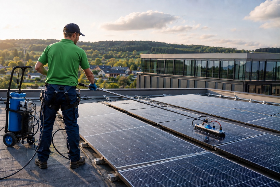 Nettoyage de panneaux solaires